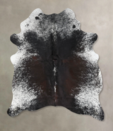Salt and Pepper Black X-Large Brazilian Cowhide Rug 7'8"H x 5'10"W #B13109 by Hudson Hides