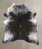Salt and Pepper Black X-Large Brazilian Cowhide Rug 7'8