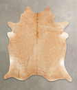 Beige XX-Large Brazilian Cowhide Rug 7'7"H x 6'8"W #B1311 by Hudson Hides