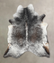 Salt and Pepper Black X-Large Brazilian Cowhide Rug 7'8