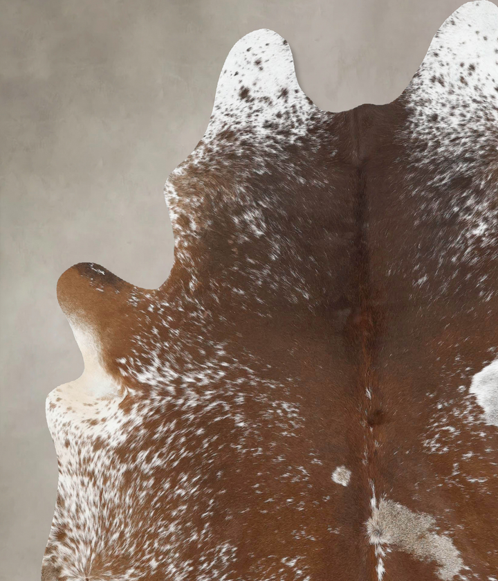 Salt and Pepper Brown X-Large Brazilian Cowhide Rug 7'6"H x 6'5"W #B13111 by Hudson Hides