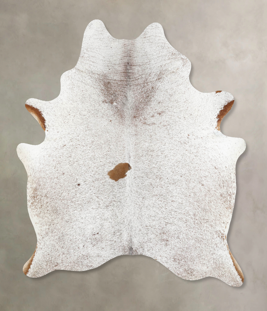 Salt and Pepper Brown X-Large Brazilian Cowhide Rug 7'10"H x 5'9"W #B13123 by Hudson Hides