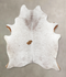 Salt and Pepper Brown X-Large Brazilian Cowhide Rug 7'10