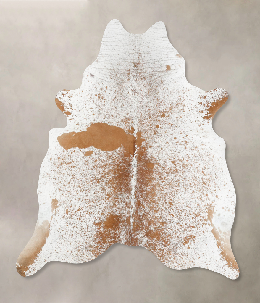 Salt and Pepper Brown XX-Large Brazilian Cowhide Rug 7'9"H x 6'10"W #B13128 by Hudson Hides