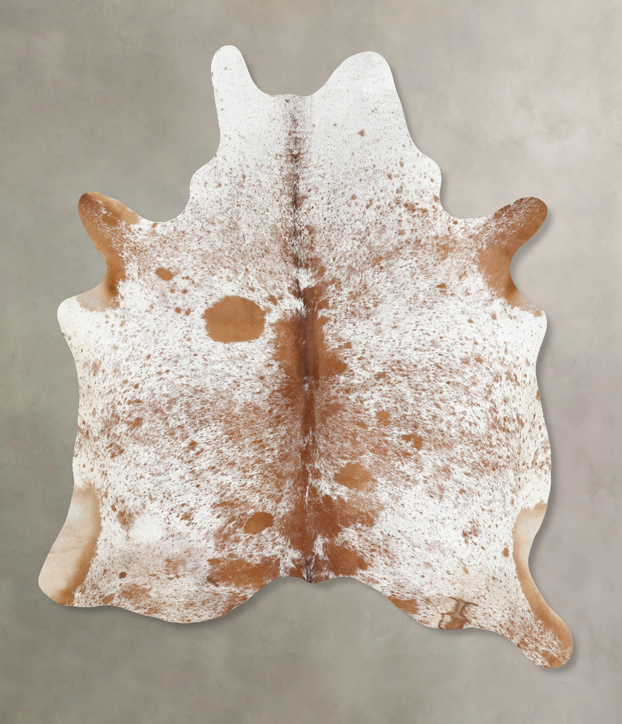 Salt and Pepper Brown X-Large Brazilian Cowhide Rug 7'8"H x 6'3"W #B13130 by Hudson Hides