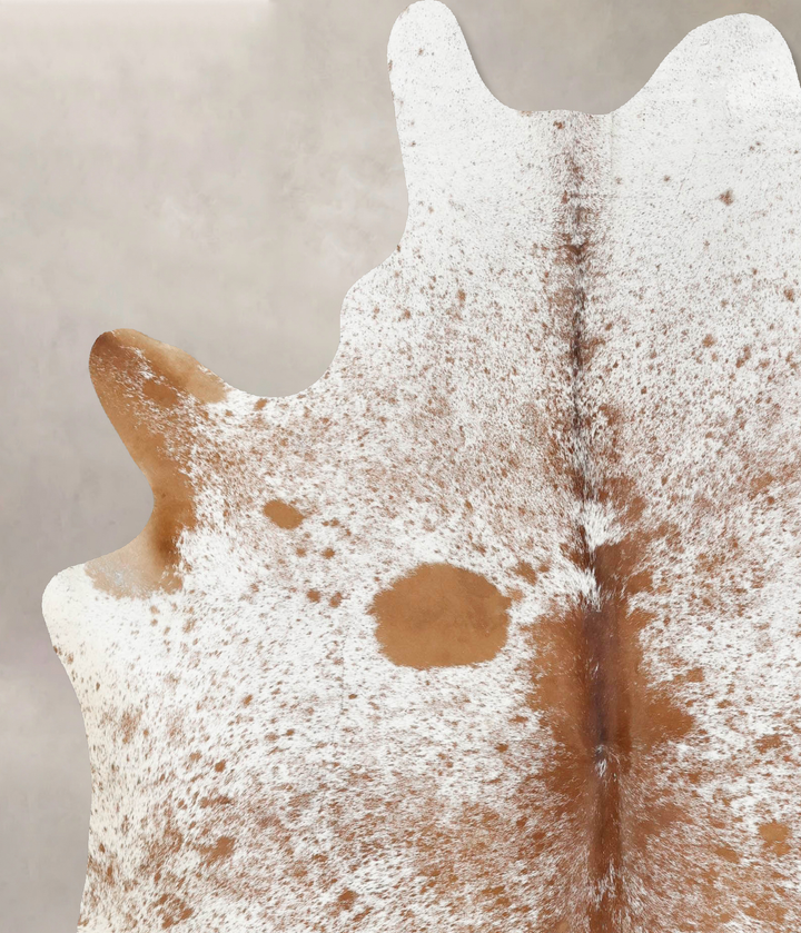 Salt and Pepper Brown X-Large Brazilian Cowhide Rug 7'8"H x 6'3"W #B13130 by Hudson Hides