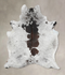 Salt and Pepper Black X-Large Brazilian Cowhide Rug 7'10
