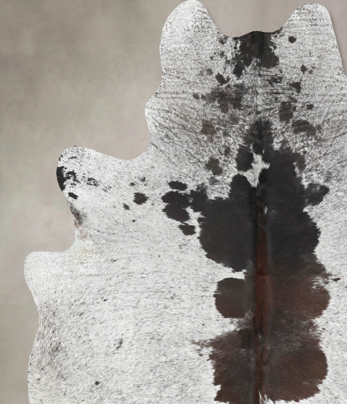 Salt and Pepper Black Cowhide Rug #B13132
