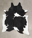 Black and White XX-Large Brazilian Cowhide Rug 9'2"H x 7'2"W #B13134 by Hudson Hides