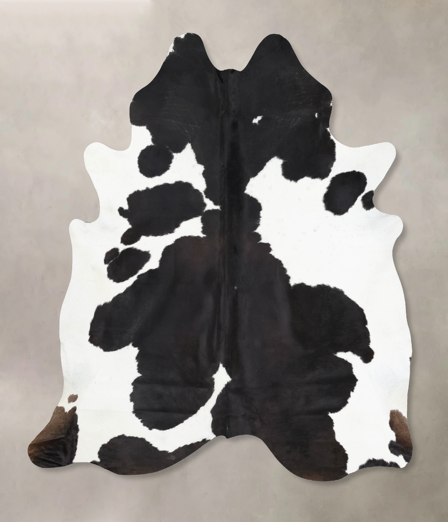 Black and White XX-Large Brazilian Cowhide Rug 8'3"H x 7'1"W #B13135 by Hudson Hides
