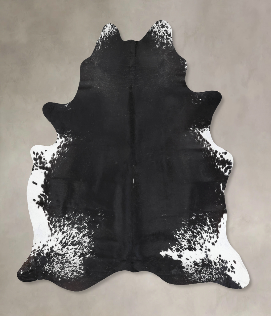 Black and White XX-Large Brazilian Cowhide Rug 8'7"H x 7'0"W #B13136 by Hudson Hides
