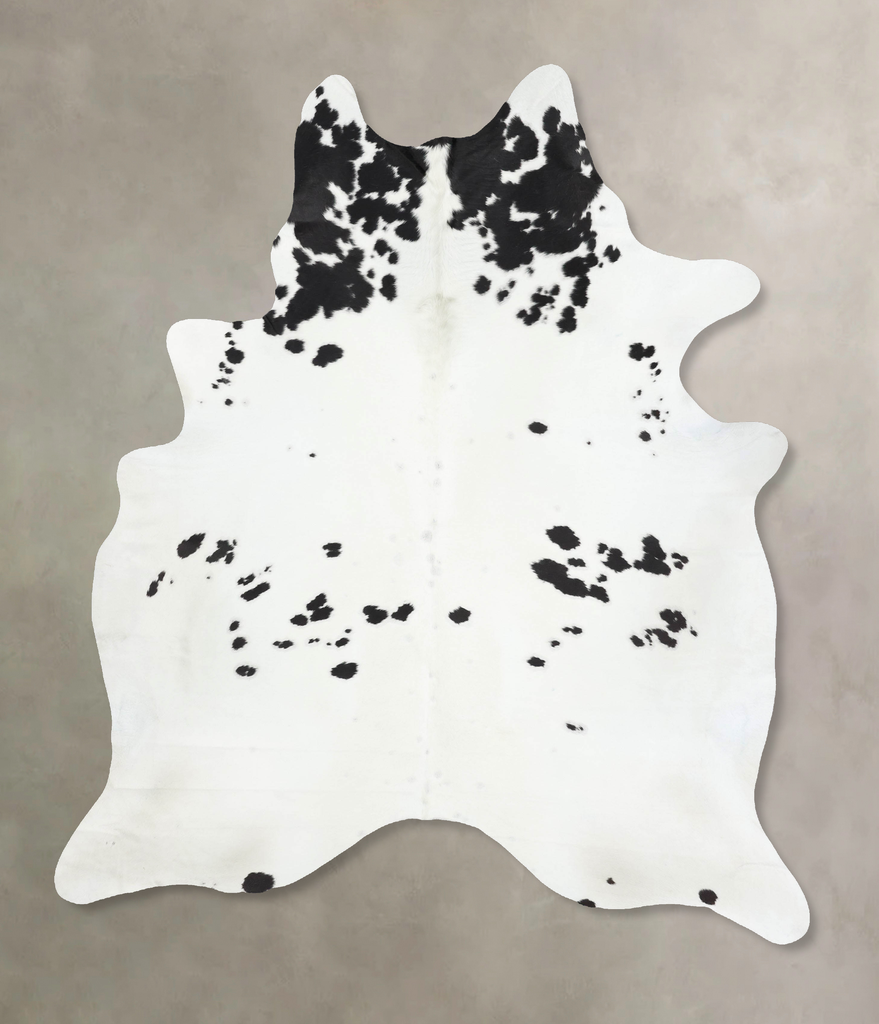 Black and White XX-Large Brazilian Cowhide Rug 8'5"H x 6'7"W #B13137 by Hudson Hides