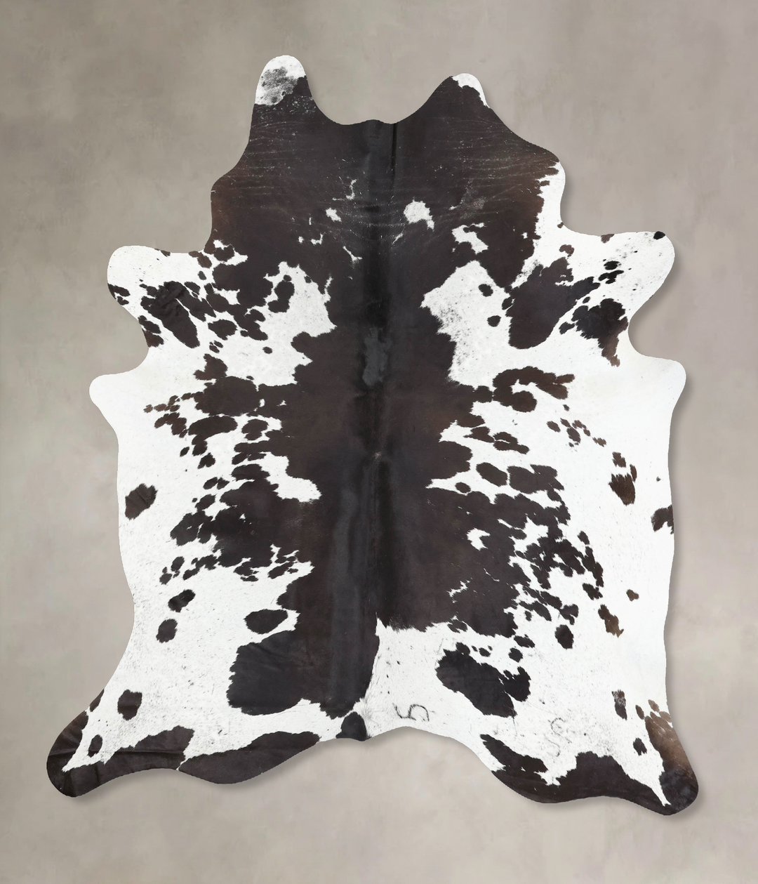 Black and White X-Large Brazilian Cowhide Rug 7'9"H x 6'4"W #B13139 by