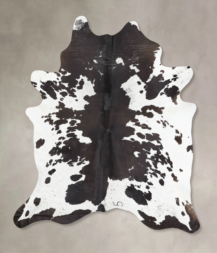 Black and White X-Large Brazilian Cowhide Rug 7'9"H x 6'4"W #B13139 by Hudson Hides