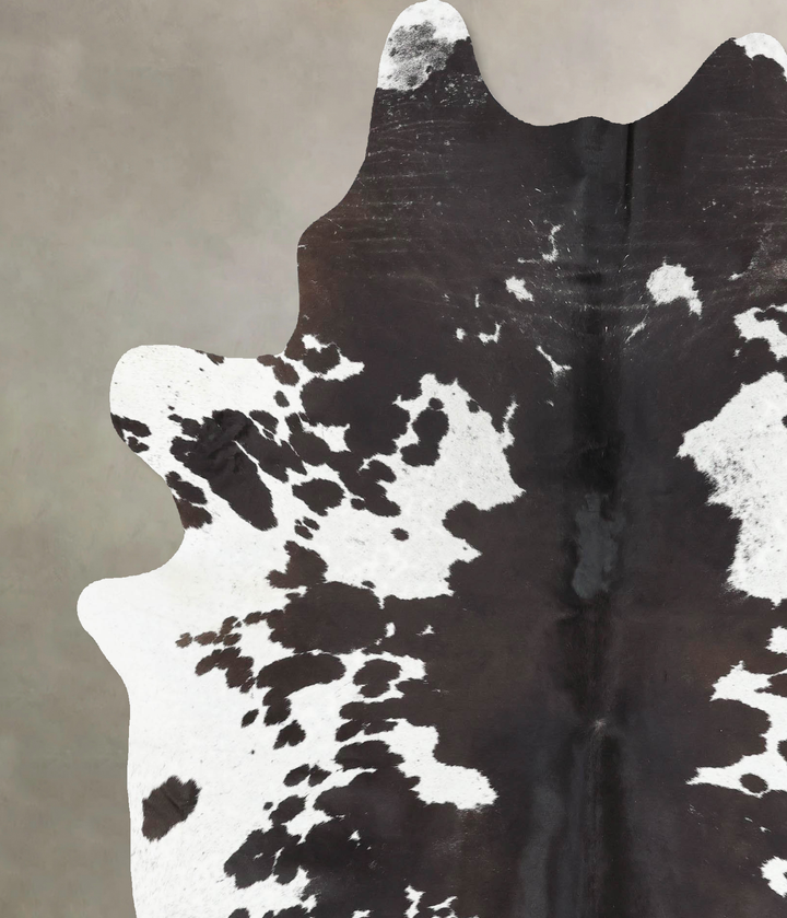 Black and White X-Large Brazilian Cowhide Rug 7'9"H x 6'4"W #B13139 by Hudson Hides