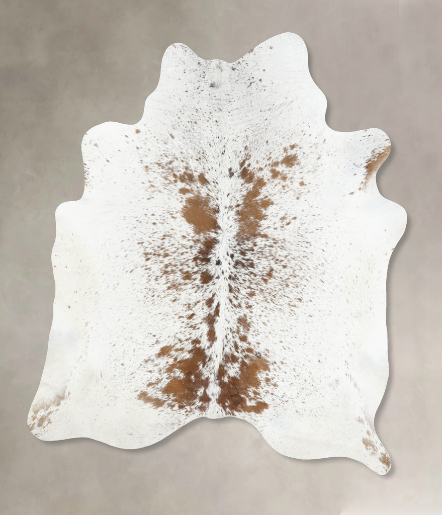 Salt and Pepper Brown X-Large Brazilian Cowhide Rug 8'0"H x 6'2"W #B13145 by Hudson Hides