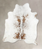 Salt and Pepper Brown X-Large Brazilian Cowhide Rug 8'0