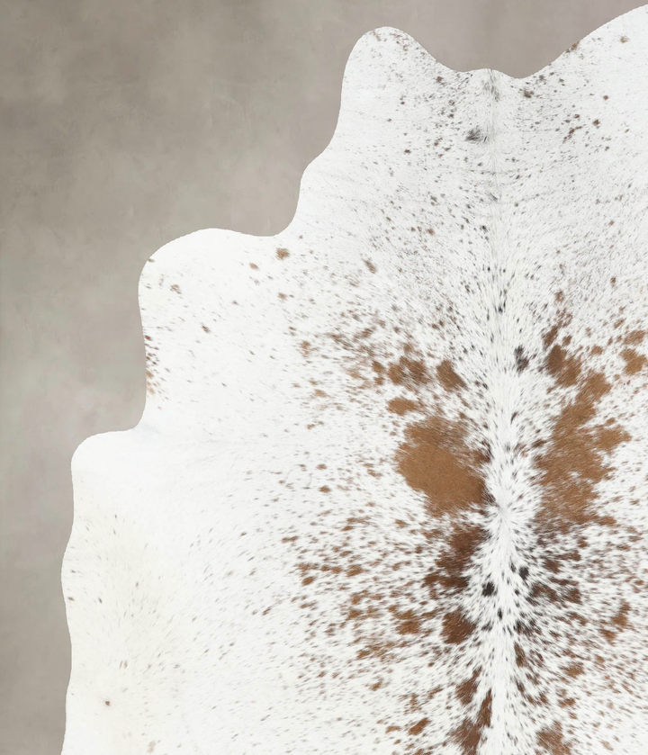 Salt and Pepper Brown X-Large Brazilian Cowhide Rug 8'0"H x 6'2"W #B13145 by Hudson Hides