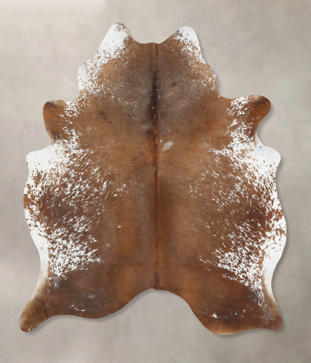 Salt and Pepper Brown X-Large Brazilian Cowhide Rug 8'0"H x 6'2"W #B13