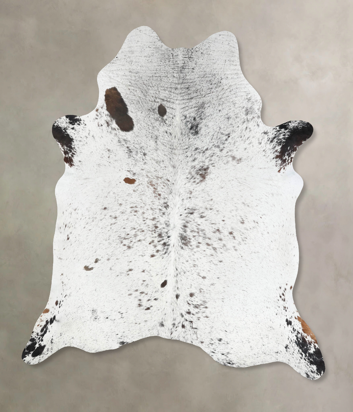 Salt and Pepper Black XX-Large Brazilian Cowhide Rug 8'3"H x 6'9"W #B13149 by Hudson Hides