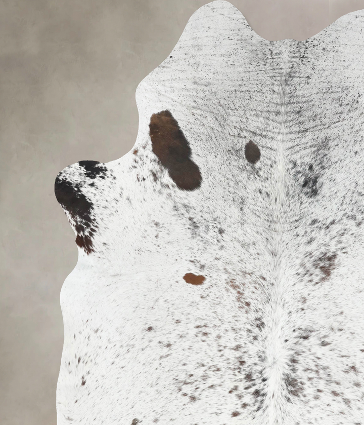 Salt and Pepper Black XX-Large Brazilian Cowhide Rug 8'3"H x 6'9"W #B13149 by Hudson Hides