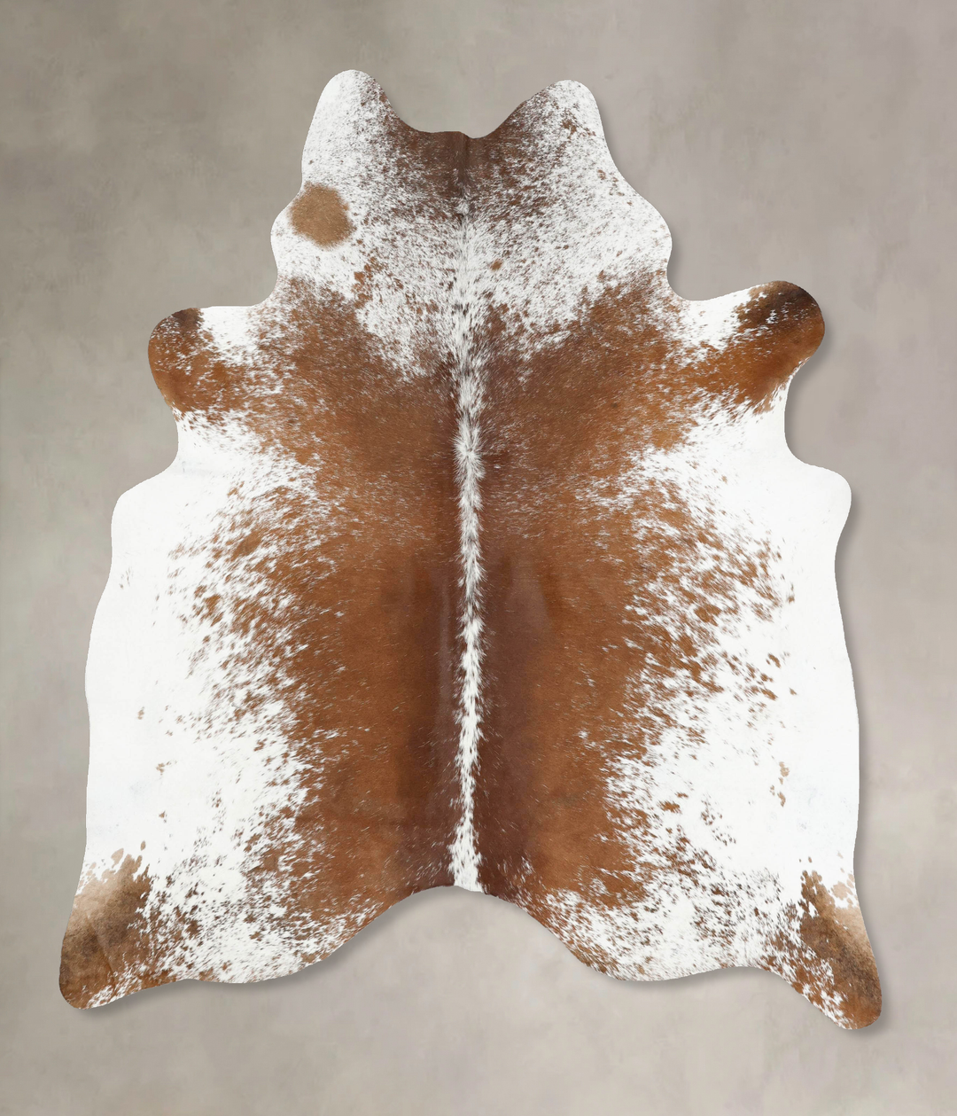 Salt and Pepper Brown X-Large Brazilian Cowhide Rug 7'8"H x 6'2"W #B13