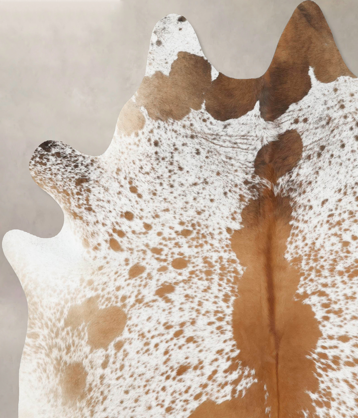 Salt and Pepper Brown X-Large Brazilian Cowhide Rug 7'9"H x 6'3"W #B13155 by Hudson Hides