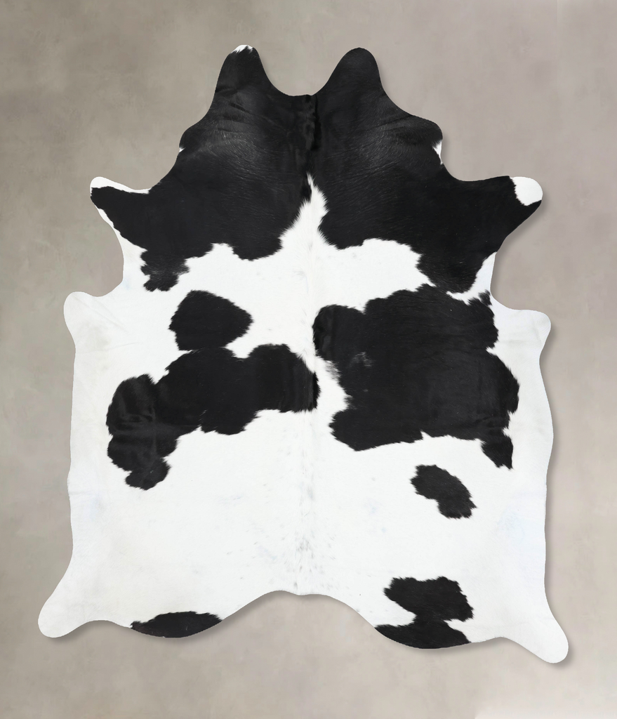 Black and White XX-Large Brazilian Cowhide Rug 8'8"H x 7'2"W #B13158 by Hudson Hides