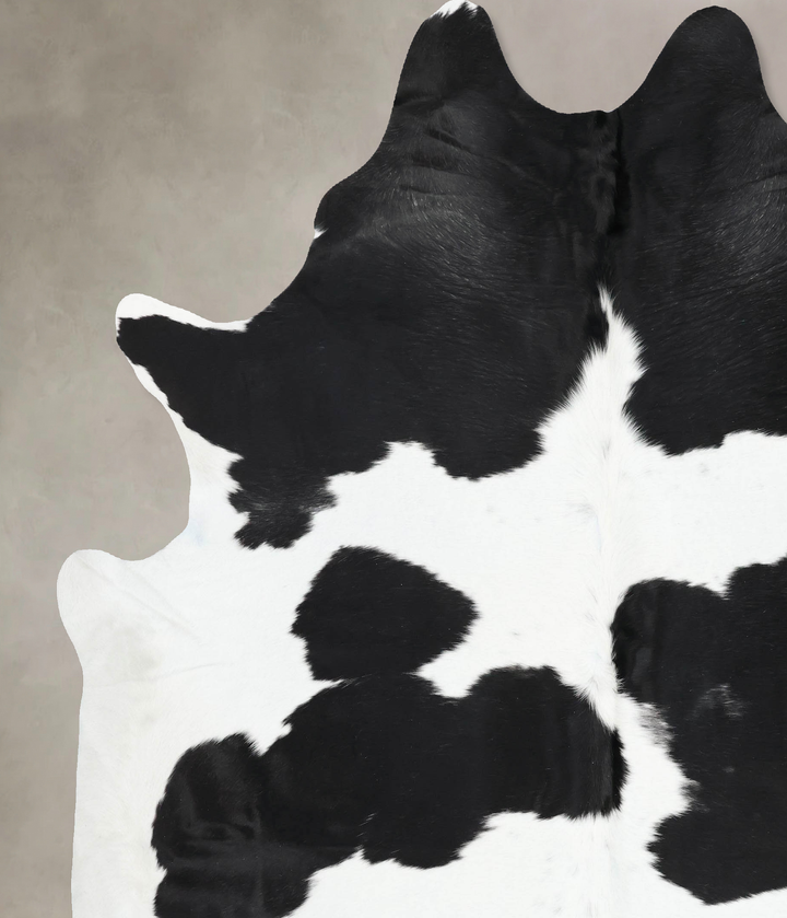 Black and White XX-Large Brazilian Cowhide Rug 8'8"H x 7'2"W #B13158 by Hudson Hides