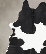 Black and White XX-Large Brazilian Cowhide Rug 8'5"H x 6'6"W #B13159 by Hudson Hides