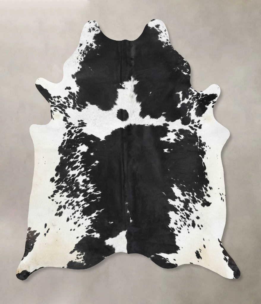 Black and White X-Large Brazilian Cowhide Rug 7'4"H x 6'3"W #B13160 by Hudson Hides