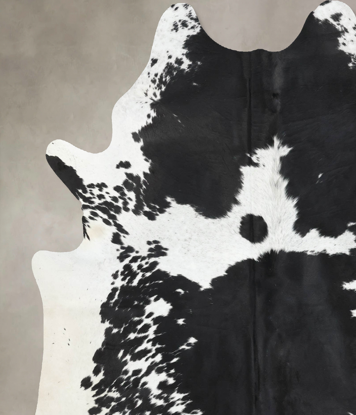 Black and White X-Large Brazilian Cowhide Rug 7'4"H x 6'3"W #B13160 by Hudson Hides