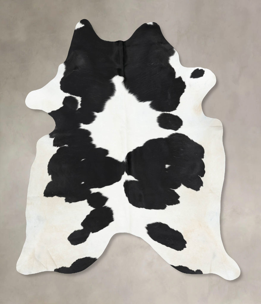 Black and White X-Large Brazilian Cowhide Rug 7'9"H x 6'4"W #B13161 by Hudson Hides