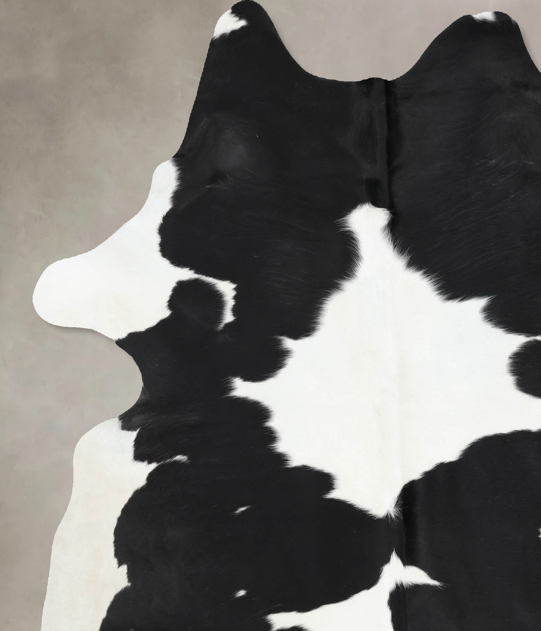 Black and White X-Large Brazilian Cowhide Rug 7'9"H x 6'4"W #B13161 by