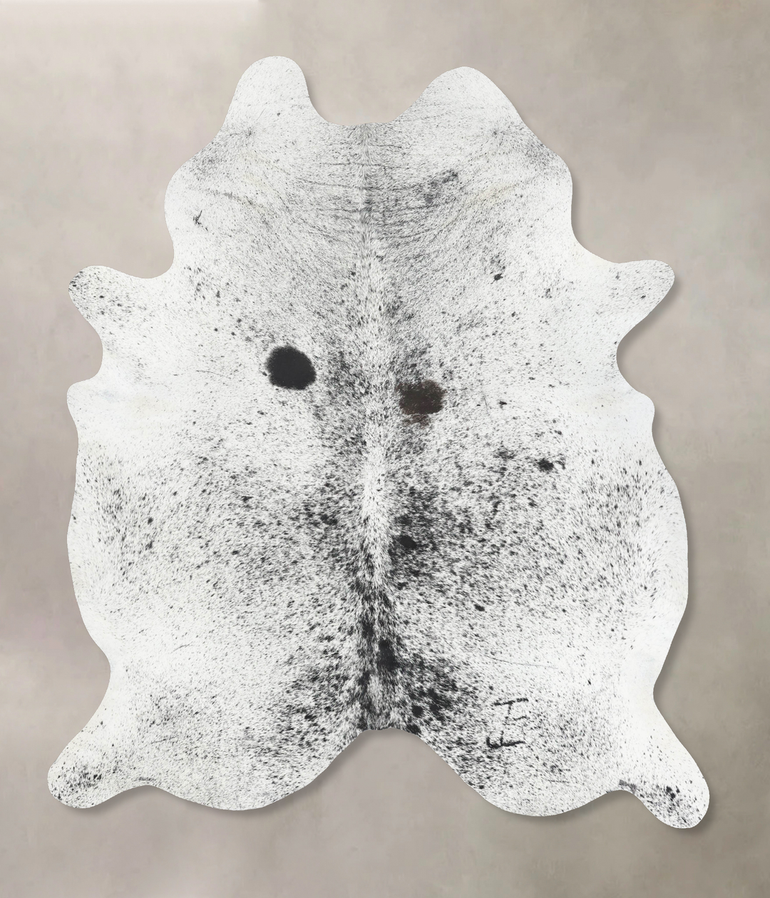 Salt and Pepper Black XX-Large Brazilian Cowhide Rug 8'3"H x 6'9"W #B1