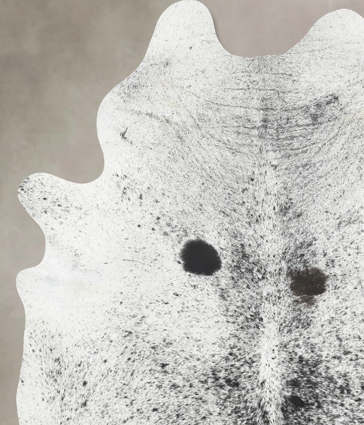 Salt and Pepper Black XX-Large Brazilian Cowhide Rug 8'3"H x 6'9"W #B13162 by Hudson Hides