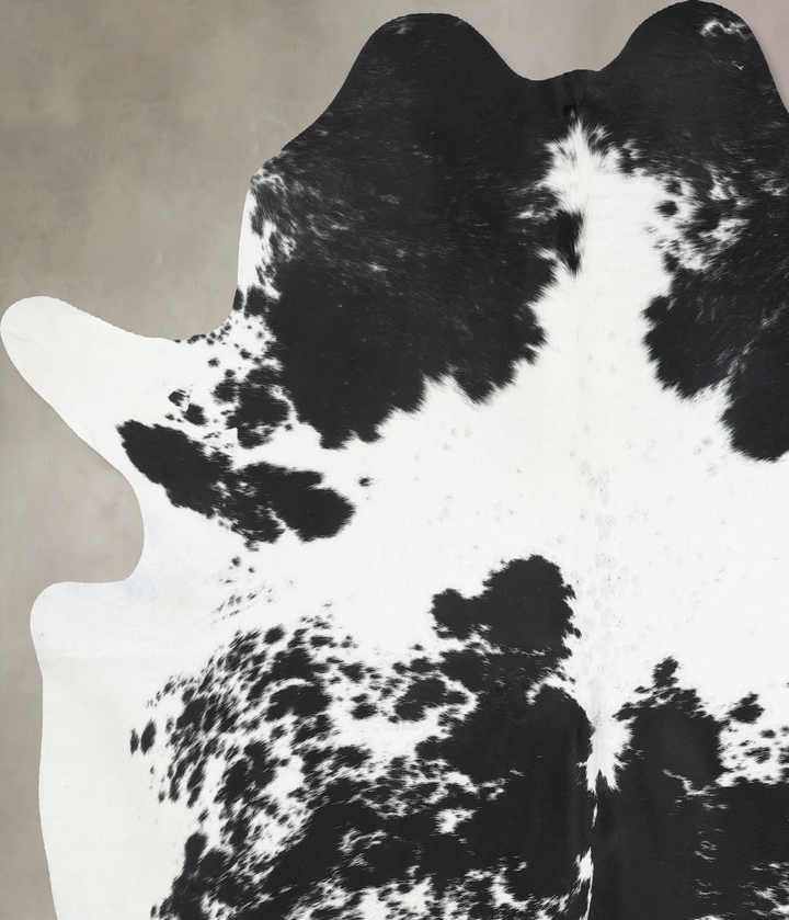 Black and White XX-Large Brazilian Cowhide Rug 7'8"H x 6'7"W #B13163 by Hudson Hides