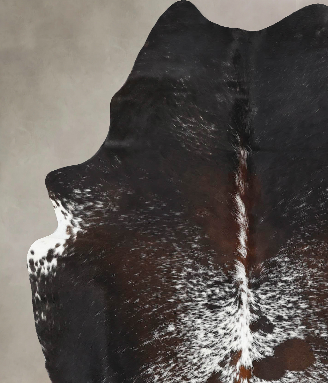 Salt and Pepper Black X-Large Brazilian Cowhide Rug 7'3"H x 5'7"W #B13