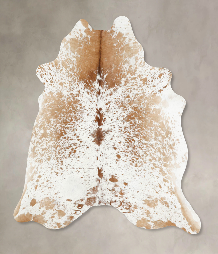 Salt and Pepper Brown Large Brazilian Cowhide Rug 6'10"H x 5'9"W #B13171 by Hudson Hides