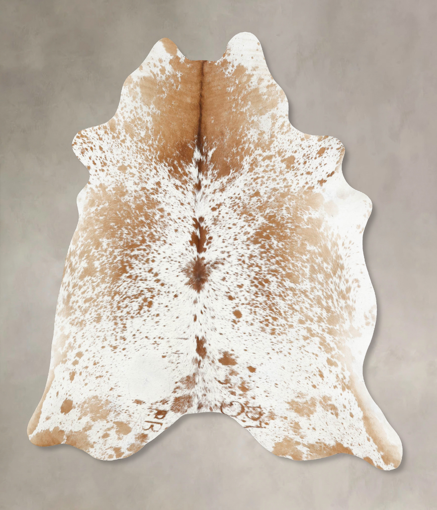 Salt and Pepper Brown Large Brazilian Cowhide Rug 6'10"H x 5'9"W #B13171 by Hudson Hides