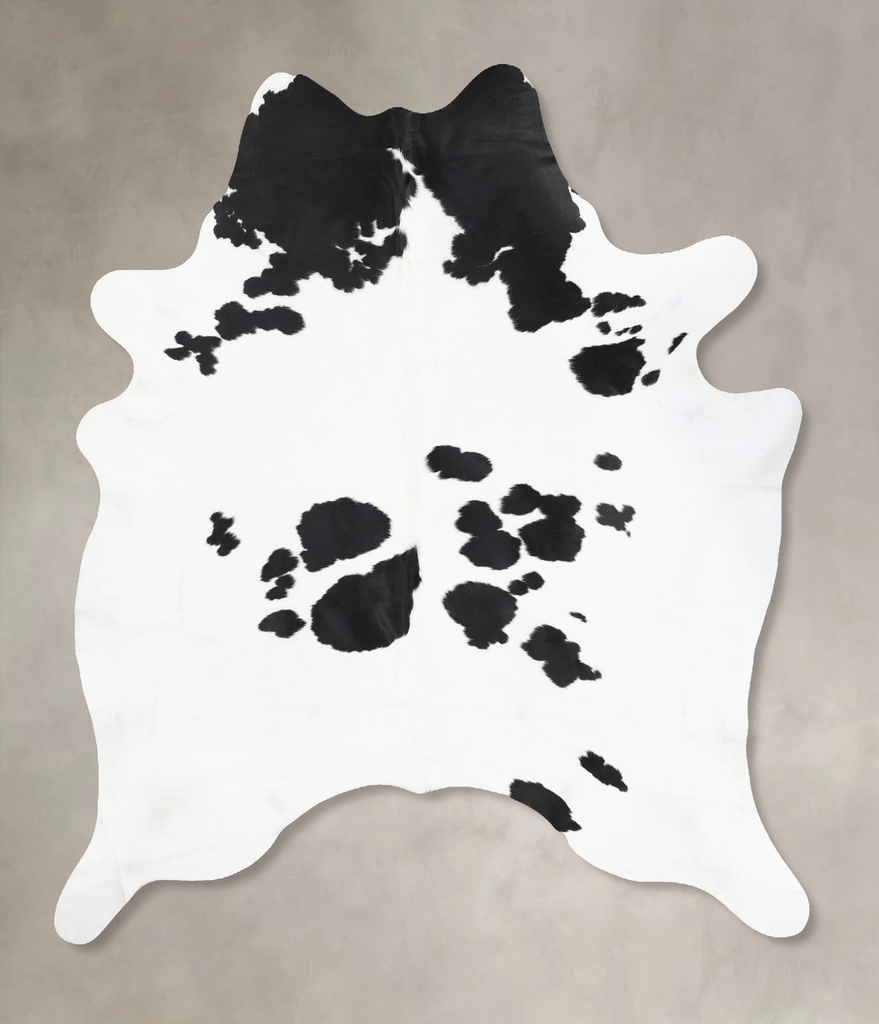 Black and White XX-Large Brazilian Cowhide Rug 7'10"H x 6'5"W #B13172 by Hudson Hides