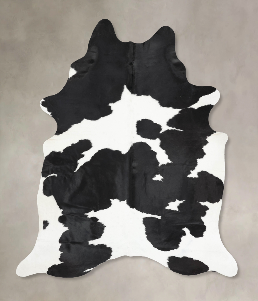 Black and White XX-Large Brazilian Cowhide Rug 8'2"H x 6'7"W #B13175 by Hudson Hides