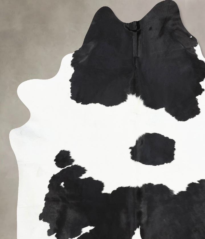 Black and White XX-Large Brazilian Cowhide Rug 8'8"H x 6'11"W #B13176 by Hudson Hides