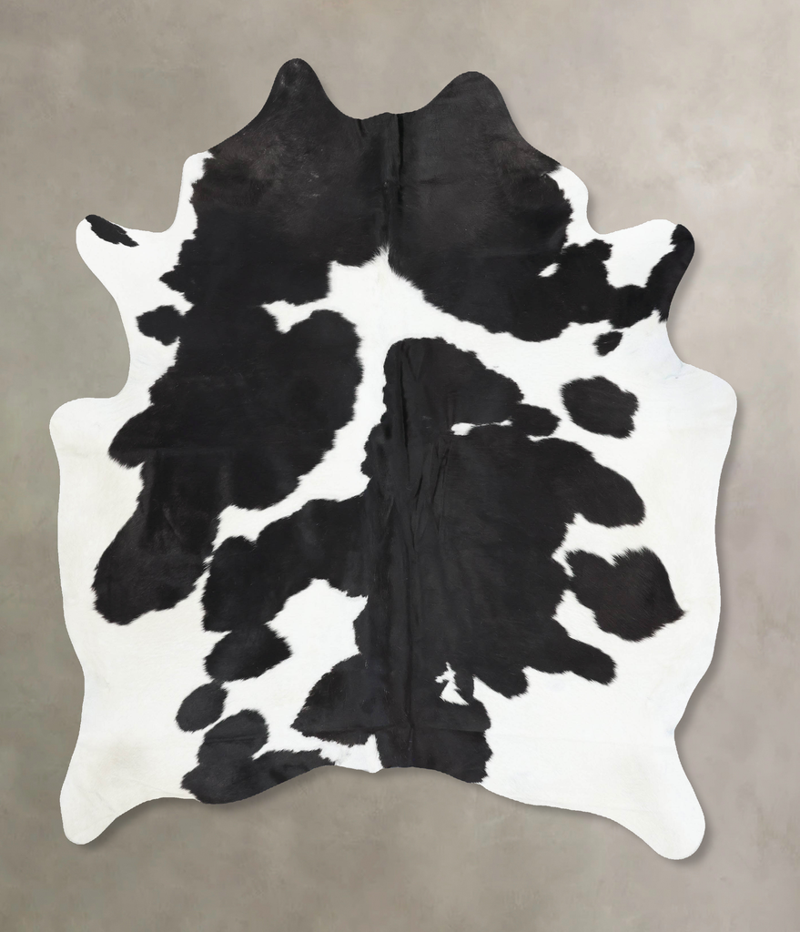 Black and White X-Large Brazilian Cowhide Rug 7'7"H x 6'4"W #B13177 by Hudson Hides