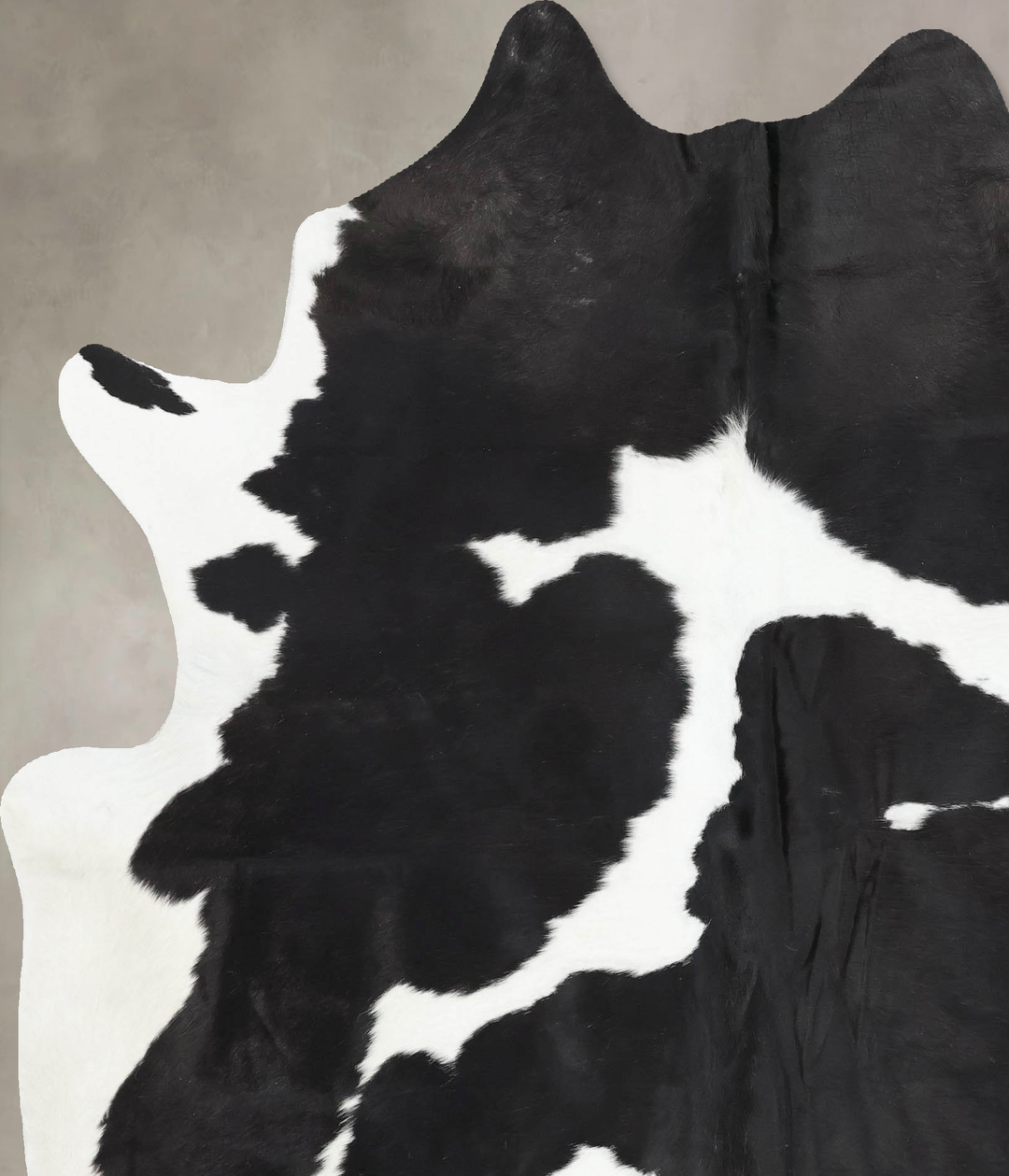 Black and White X-Large Brazilian Cowhide Rug 7'7"H x 6'4"W #B13177 by