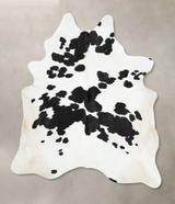 Black and White XX-Large Brazilian Cowhide Rug 8'9"H x 6'10"W #B13179 by Hudson Hides