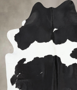 Black and White XX-Large Brazilian Cowhide Rug 8'8"H x 6'10"W #B13180 by Hudson Hides