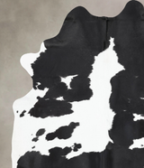 Black and White XX-Large Brazilian Cowhide Rug 8'4"H x 6'5"W #B13182 by Hudson Hides