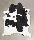 Black and White XX-Large Brazilian Cowhide Rug 8'2"H x 6'8"W #B13183 by Hudson Hides