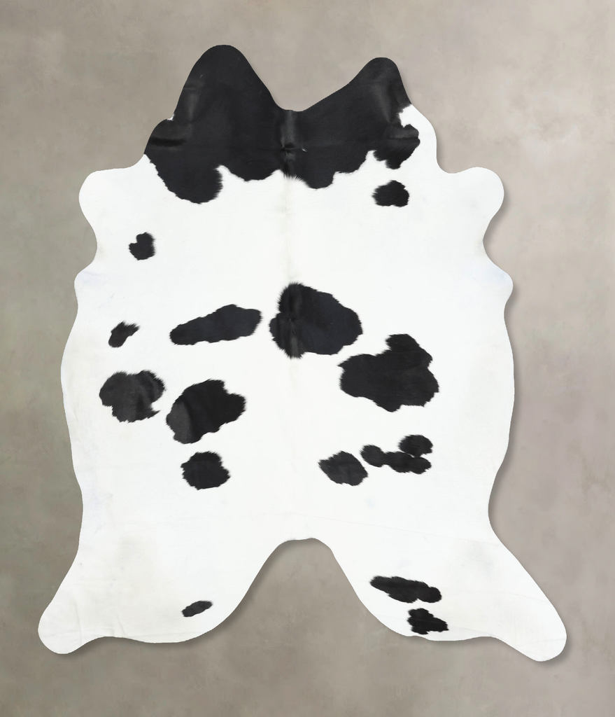 Black and White XX-Large Brazilian Cowhide Rug 7'8"H x 6'7"W #B13184 by Hudson Hides